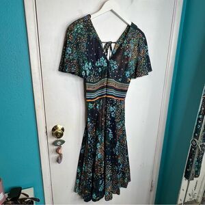 Yves Jennet true vintage 60’s, 70’s  midi micro floral print